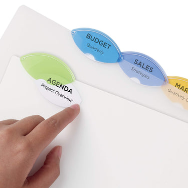 Avery Insertable Style Edge Plastic Dividers for 3 Ring Binders, 5-Tab Set, Multicolor, 1 Set (11200)